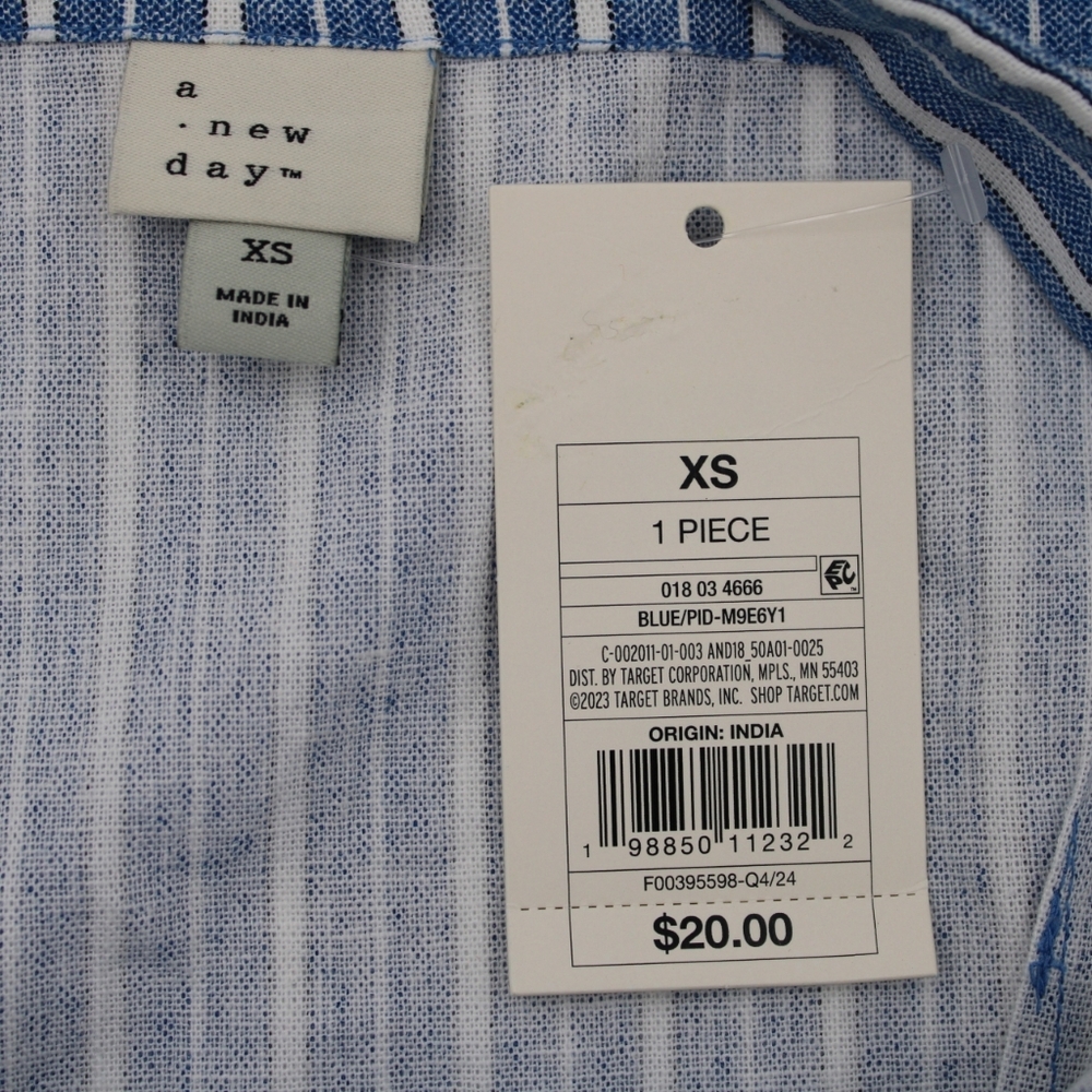 A New Day Blue & White Striped Tank Dress — Size XS, NWT - Picture 8 of 9